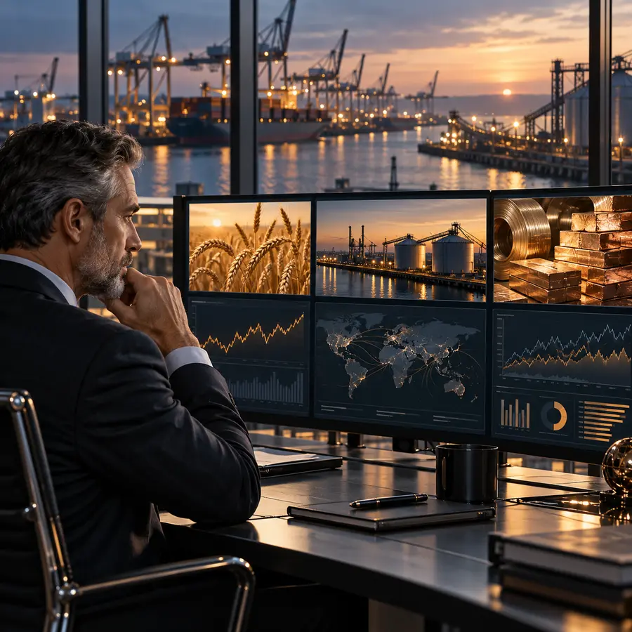 Financial analyst connecting physical commodities with portfolio risk