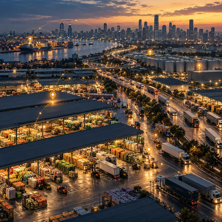 Connected wholesale market and distribution environment