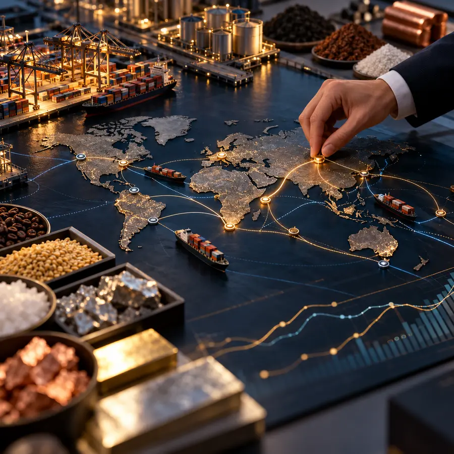 Strategic global commodity sourcing and route selection
